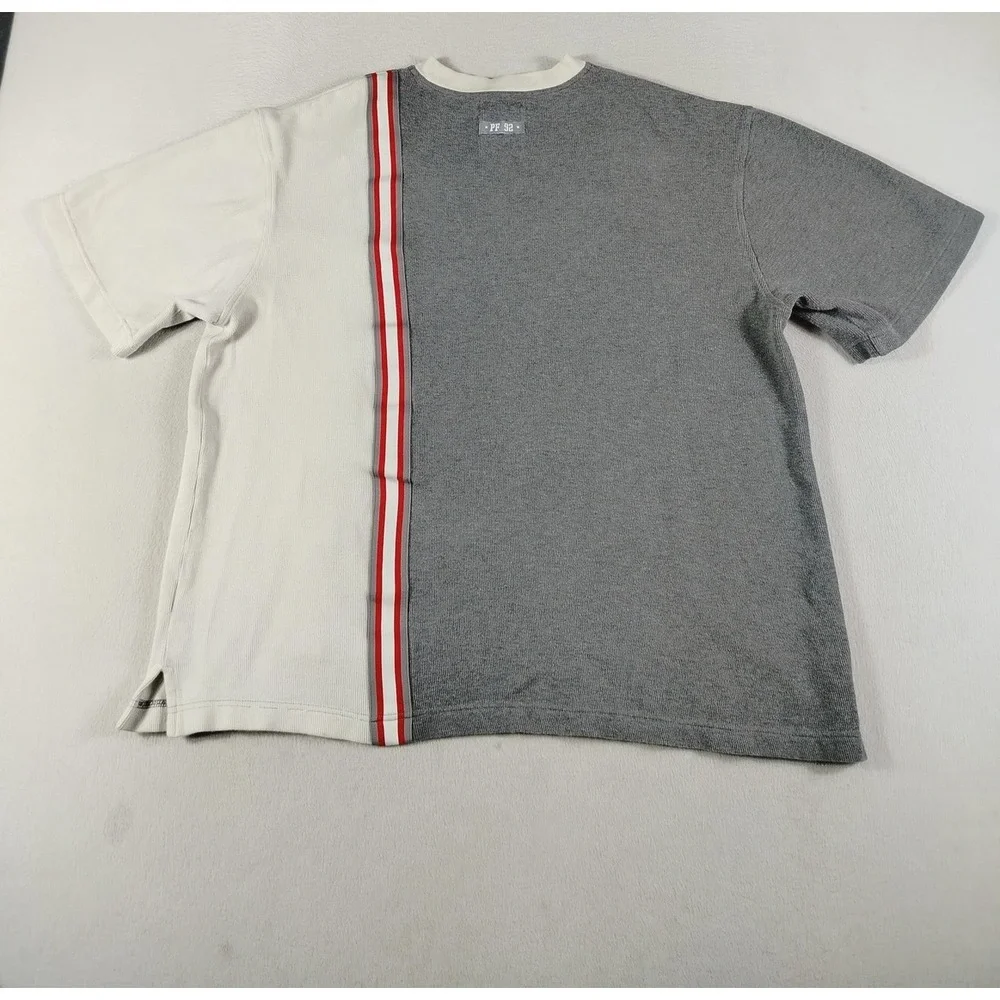 Vintage Phat Farm PF 92 Sweater Mens Large Gray‎ White Red Colorblock Streetwear
